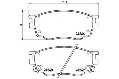 КОЛОДКИ ГАЛЬМІВНІ MAZDA 6 02-07 1.8 Z ДАТЧИК. BREMBO