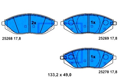 КОЛОДКИ ТОРМОЗНЫЕ CHEVROLET SPARK 1.0-ELECTRIC 03.1