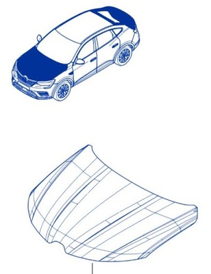 Капот крышка двигателя renault arkana фото №1