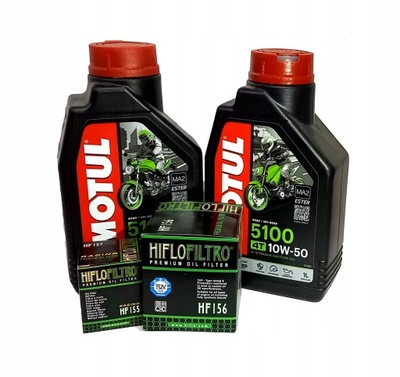 ОРИГІНАЛЬНИЙ МАСЛО MOTUL 5100 2L 10W50 ФІЛЬТР HF155 HF156 KTM DUKE LC4 SMC