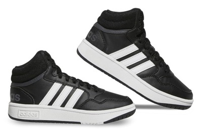 adidas Buty dziecięce sportowe dla dzieci wygodne Hoops Mid r.35