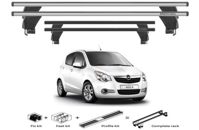 MALETERO DE TECHO ALUMINIO OPEL AGILA (B) MODELO PRODUKOWANY DE 2007>2015  