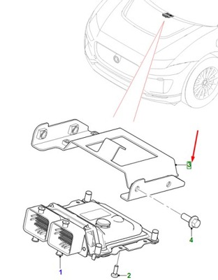 Jaguar i-pace x590 электронный module mounting кронштейн t4k7717 original фото №1