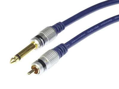 Kabel JACK 6.3 mono wtyk - 1 x RCA wtyk MK78 Vitalco 1m