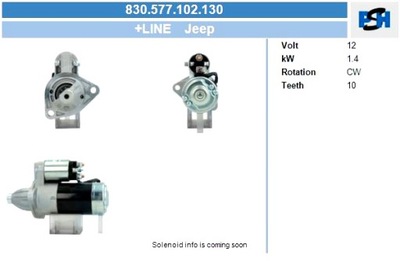 BV PSH ARRANCADOR JEEP 1.4 KW ARRANCADOR  