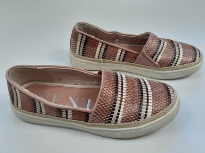 @107 ESPADRYLE letnie SLIP ON WSUWANE KRATECZKA NEXT __37