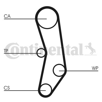 CON CT515 DIRŽELIS SKIRSTYMO SISTEMOS VW 2,3 151Z 