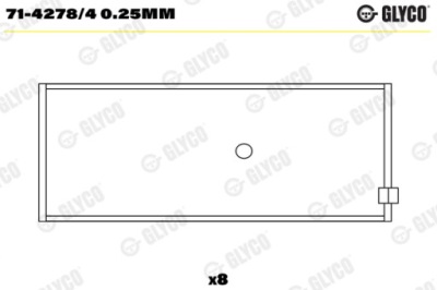 Glyco 71-4278/4 0,25mm подшипник шатуна фото №1
