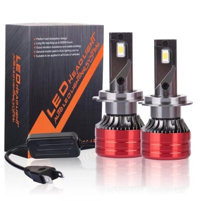 LUCES DIODO LUMINOSO LED H7 MUY POTENTE 22000LM CANBUS 6000K  