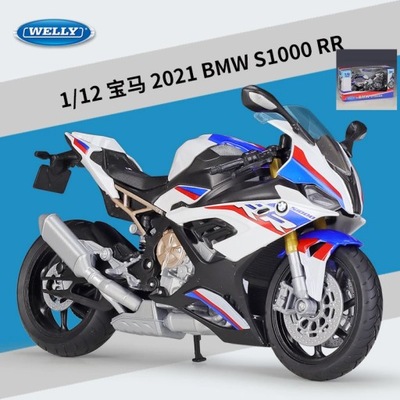 WELLY 1:12 BMW S1000RR 2021 Alloy Sports Motorcycle Model Diecast Metal