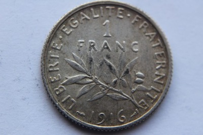 1 FRANK 1916 R. FRANCJA SREBRO -J83