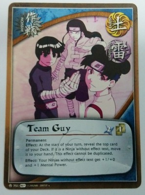 Karta Naruto CCG Mission Team Guy - M-751