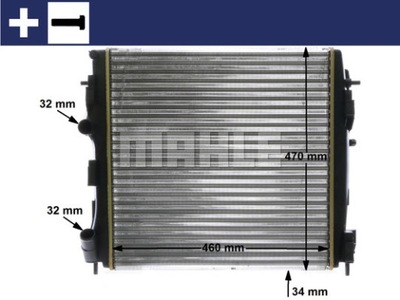 РАДИАТОРЫ ВОДЫ MAHLE CR 1506 000S