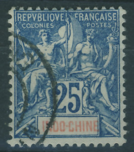 Kolonie fr. Indo-chine 25 cents - alegoria