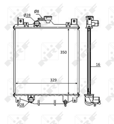 RADUADOR SISTEMA DE REFRIGERACIÓN DEL MOTOR 59083  