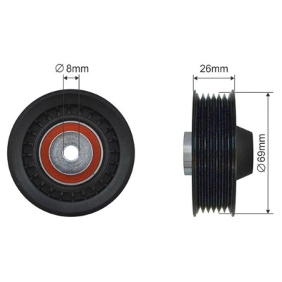 Ролик натяжителя mercedes a124 w201 w202 w124 w210 w140 r129 vito 1977- фото №1