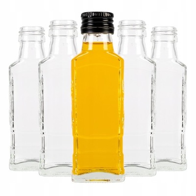 5x Butelki szklane Moskwa 100 ml na nalewki soki