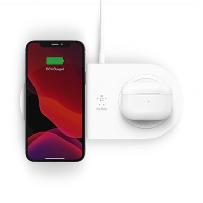 Belkin 15W Dual Wireless Charging Pads BOOST CHARGE White