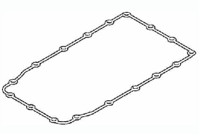 Прокладка картера масляный opel omega, vectra b 2,5 2 фото №1