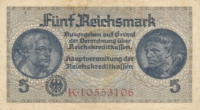 [MB5183] Niemcy 5 reichsmark 1939-1944