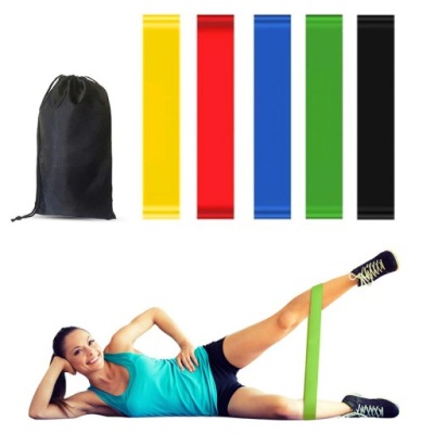 ZESTAW 5 GUM DO ĆWICZEŃ MINI BAND FITNESS GUMY