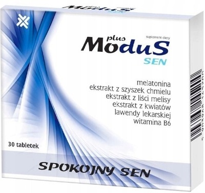 Modus Sen Plus 30 tabletek melatonina chmiel lawenda melisa
