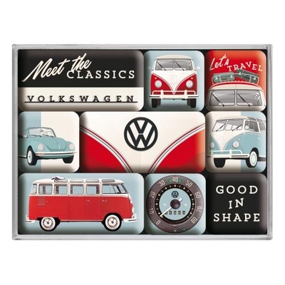 Nostalgic Art Magnesy (9szt) VW Meet Classics