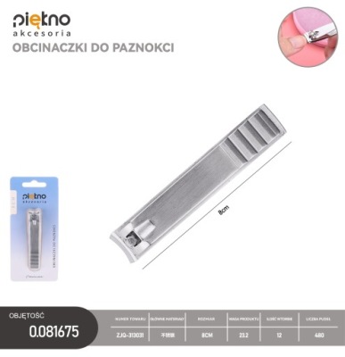 Obcinacz do paznokci 8 cm