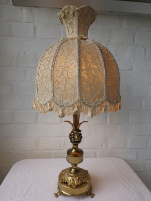 Piękna, stara, polska lampa np. do salonu, sygnowana