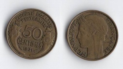 FRANCJA 1931 50 CENTIMES