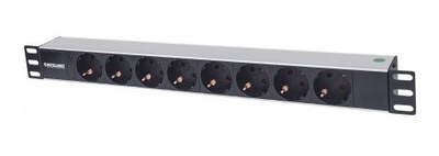 LISTWA ZASILAJĄCA RACK 19" 1U 8 Gniazd Schuko