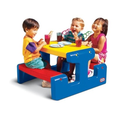 Little Tikes Junior Picnic Table Primary Stolik Do Zabawy 4os. 479500070