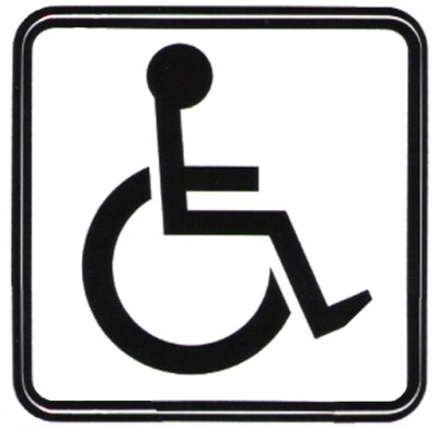 NAKLEJKA NALEPKA DO SAMOCHODU WEWNĘTRZNA INWALIDA AVISA