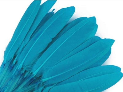 Piórka lotki 20 szt niebiesko turkusowy