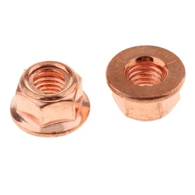 12X M8 COPPER FLASHED EXHAUST MANIFOLD 8MM NUT -HIGH TEMPERATURE NUT~19709
