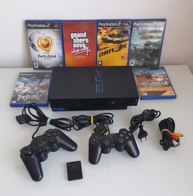 KONSOLA SONY pLAYSTATION PS2 SCPH-50004 PADY GRY ZESTAW