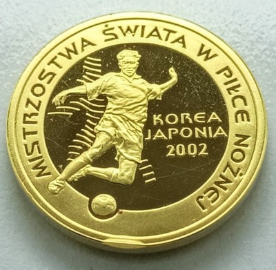 Złota Moneta NBP 100 zł, MŚ w Piłce Nożnej 2002 Korea/Japonia