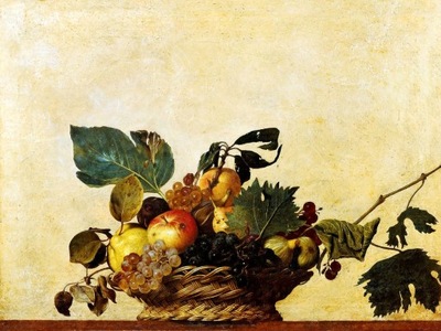 Caravaggio - Kosz owoców - 80x60