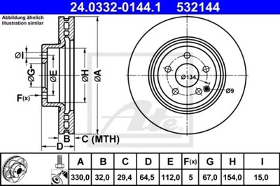 24.0332-0144.1 DISKU HAM.PRZOD POWER DISC MERC.E W211 