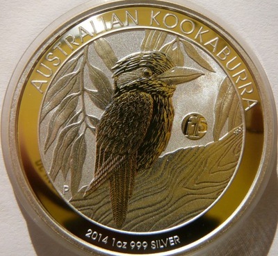 1$ AUSTRALIA 2014 KOOKABURRA PRIVY f15 Ag 999 Oz