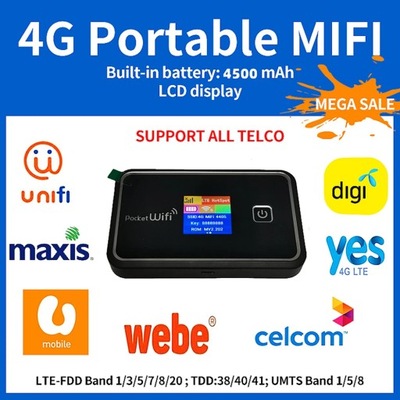Modem 4G LTE bezprzewodowy Router wi-fi 4500mAh 150Mbps Router bezpr~8821