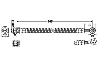 Ate шланг тормозной elast. hyundai i10 kia pican фото №1
