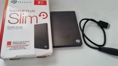 Seagate Backup Plus Slim 2TB Portable dysk USB 3.0 STDR2000200 tylko 36h