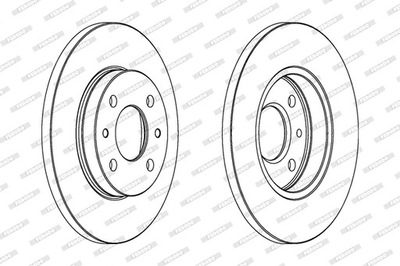 DISCOS DE FRENADO PARTE DELANTERA FERODO DDF125  