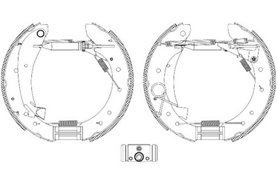 TEXTAR KOMPLEKTAS EKSP. BŪGNINIŲ STABDŽIŲ SZCZEKI, CYLINDERKI, SPYRUOKLĖS CITROEN JUMPY 