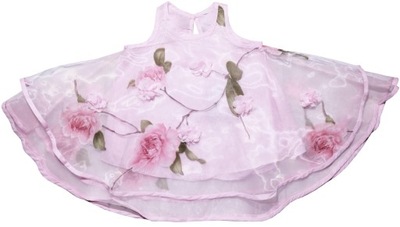 Sukienka dziewczynka różowa w kwiatki 90, 18-24 m-cy