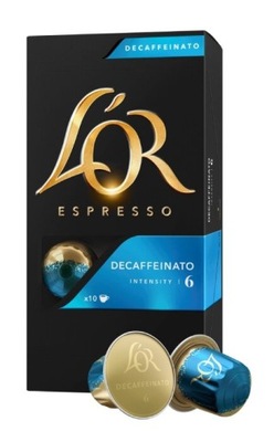 KAWA bezkofeinowa KAPSUŁKI Nespresso L'OR Decaffeinato 10 szt.