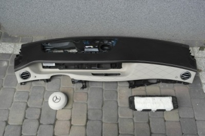 Mercedes w222 s панель приладів консоль подушка безпеки панель приладів pulpit полиця pas ремені фото №1