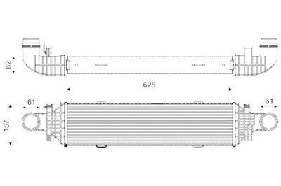 VALEO ІНТЕРКУЛЕР РАДІАТОР ПОВІТРЯ VALEO 818631 MERCEDES CLS E GLK