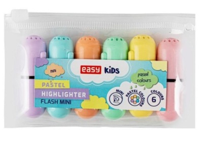 Easy Stationery Zakreślacze Flash mini 6 kolorów